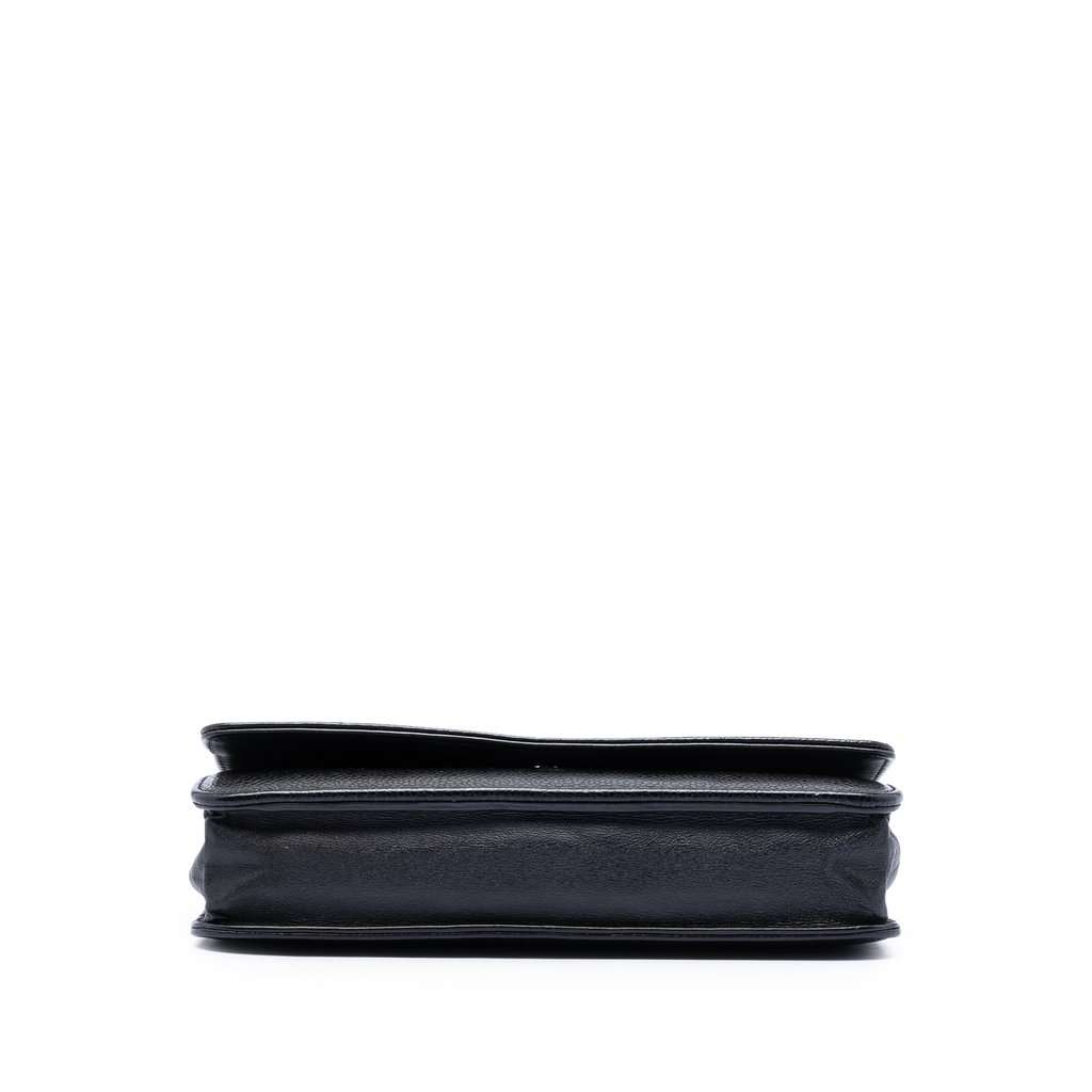 Chanel CC Caviar Wallet On Chain Black Leather Very good condition - Inside View