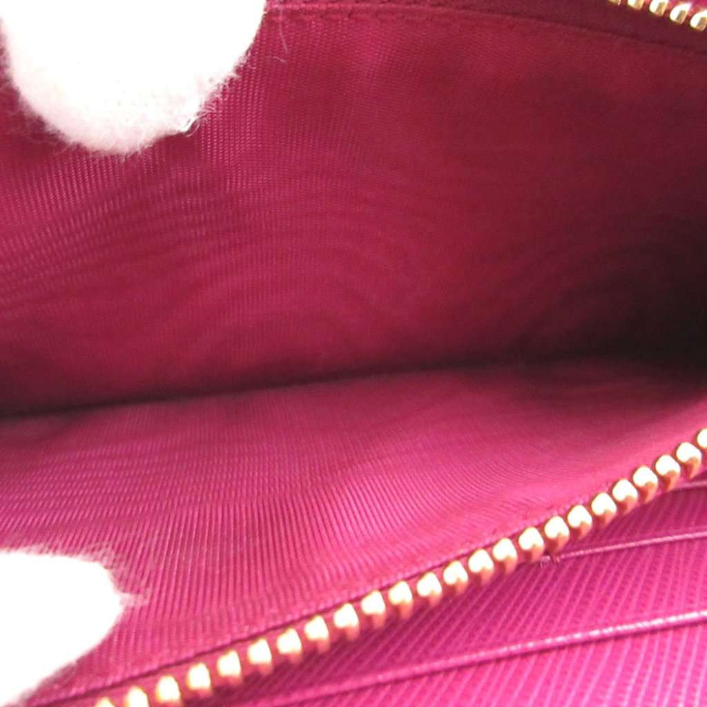 Salvatore Ferragamo Leather Vara Bow Zip Long Wallet Pink Leather Very good condition - Model View