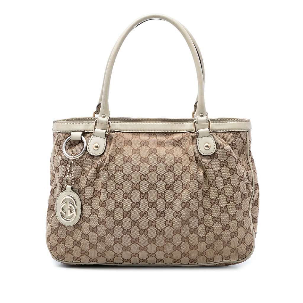 Gucci GG Canvas Sukey Tote Beige Very good condition - Front View
