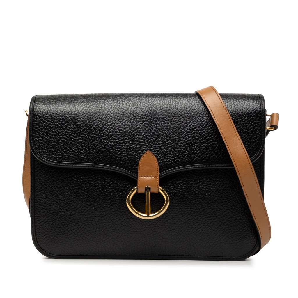 Dior Grained Calfskin Crossbody Black Leather Very good condition - Front View
