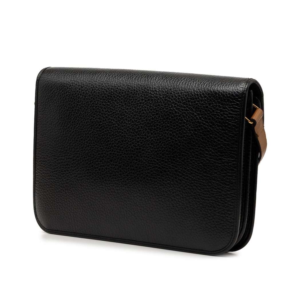 Dior Grained Calfskin Crossbody Black Leather Very good condition - Back View