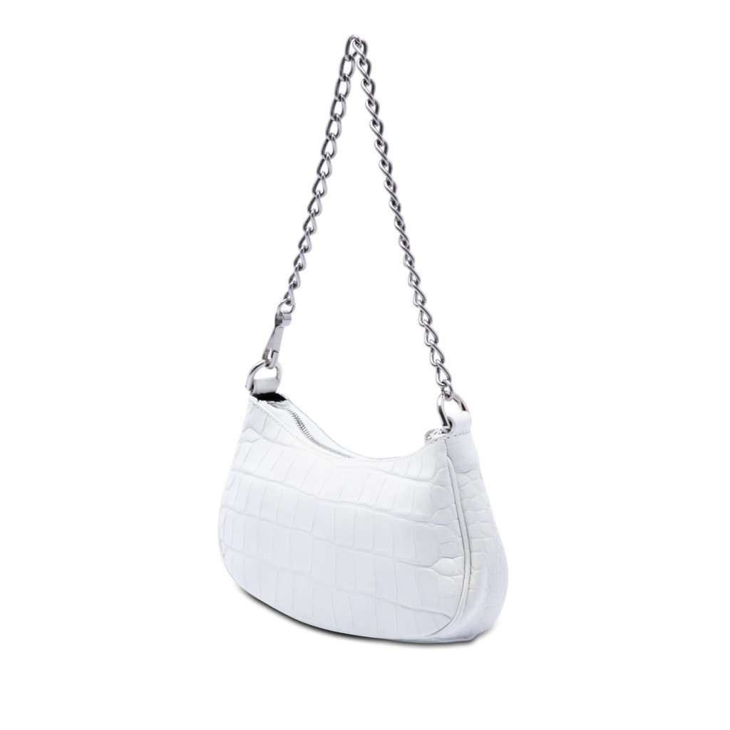Balenciaga Mini Embossed Leather Motocross Le Cagole White Leather Very good condition - Back View