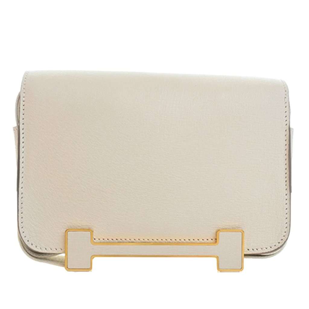 Hermès Chevre Mysore Geta White Leather Very good condition - Back View