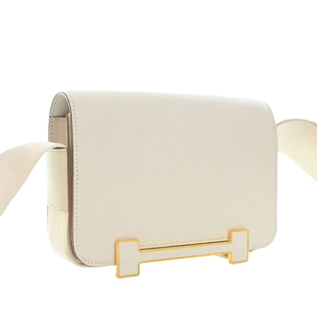 Hermès Chevre Mysore Geta White Leather Very good condition - Inside View