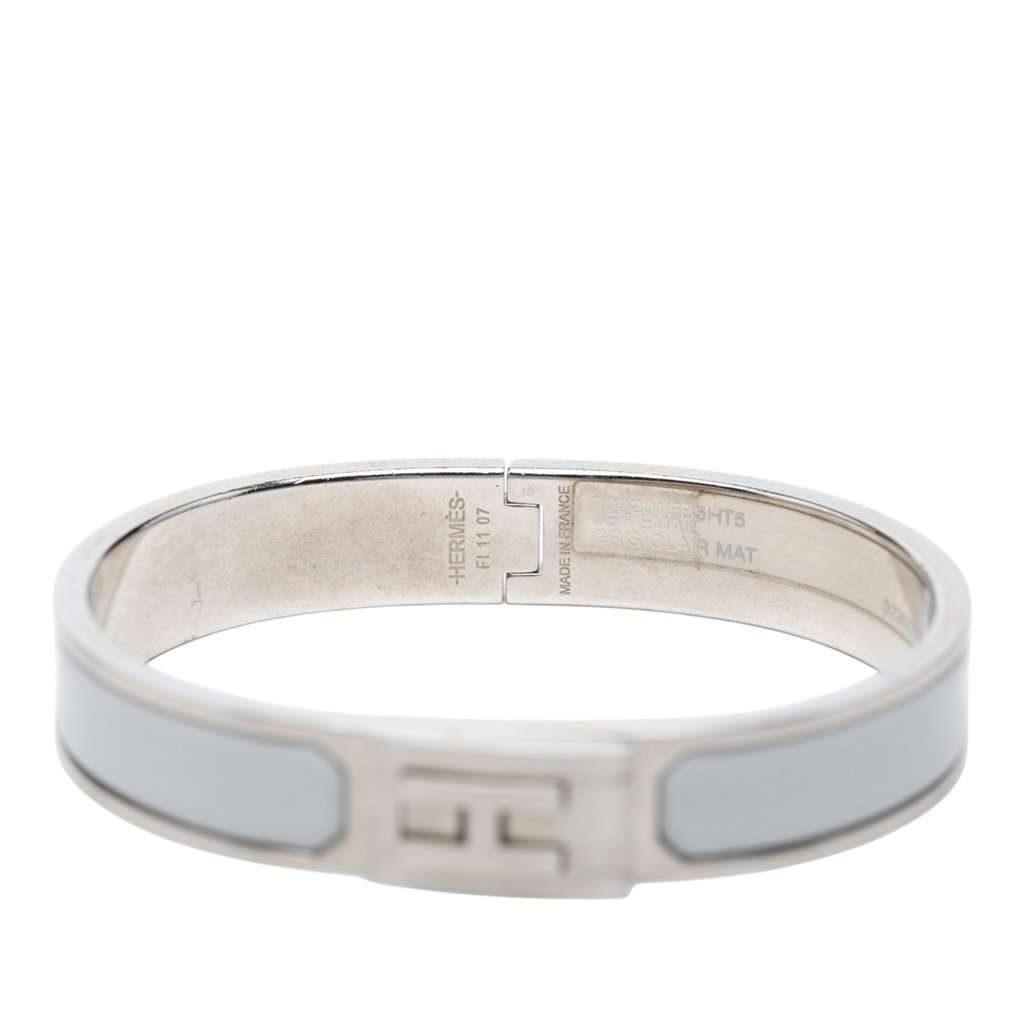 Hermès Palladium Plated Enamel Jet Bracelet MultiColor Very good - Model View
