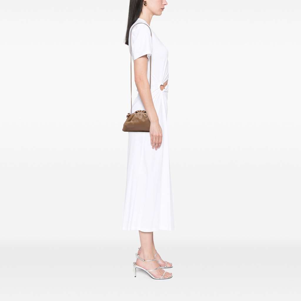Bottega Veneta Lambskin The Mini Pouch Crossbody Brown Leather Very good - Box View