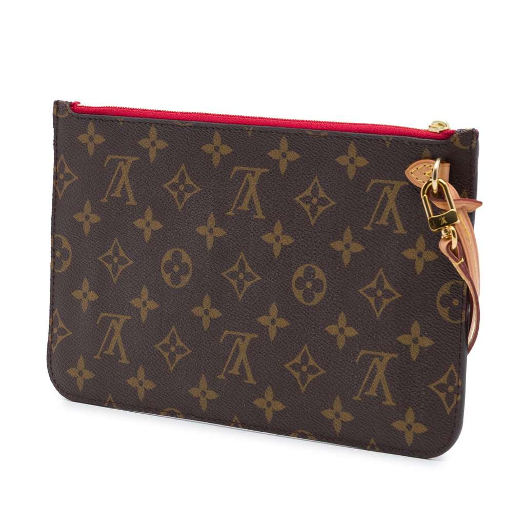 Louis Vuitton Monogram Neverfull Pochette Brown Very good - Back View