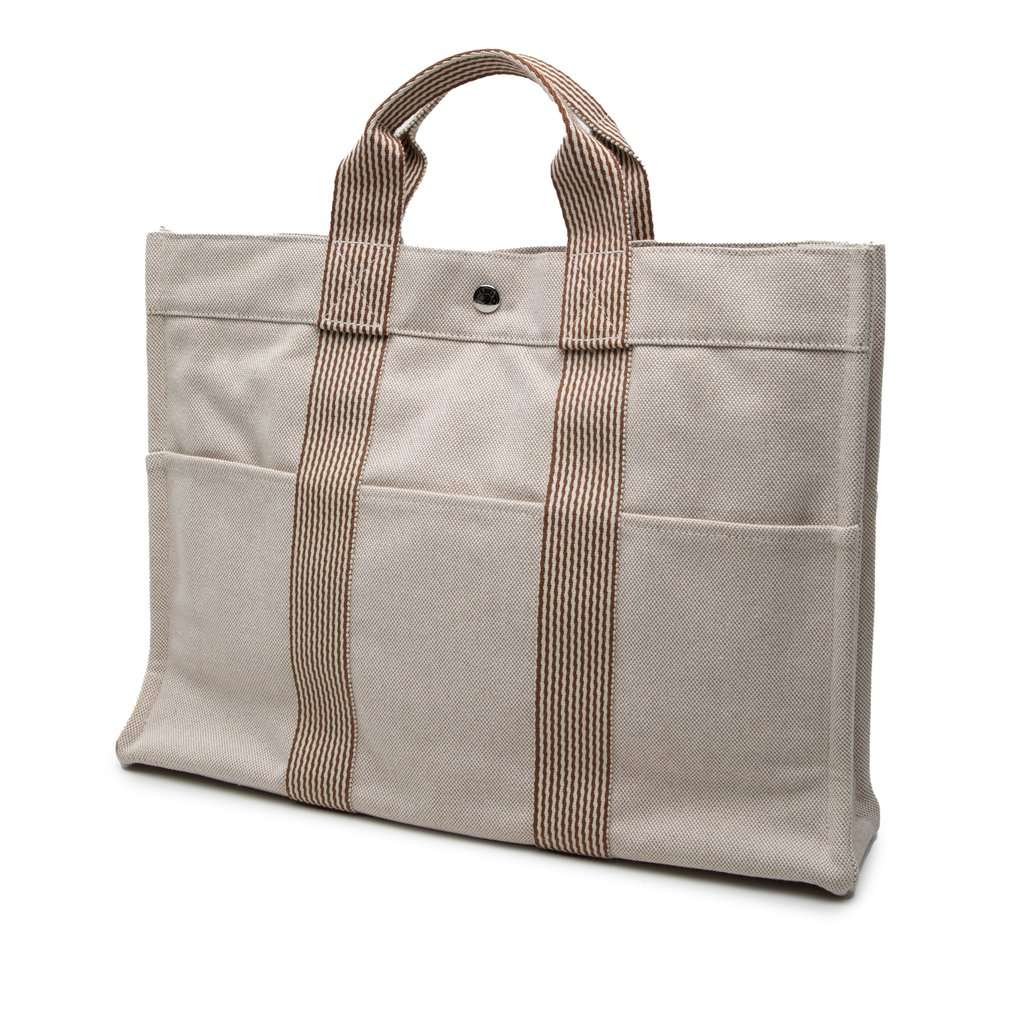 Hermès Canvas Fourre Tout MM Beige Very good - Back View