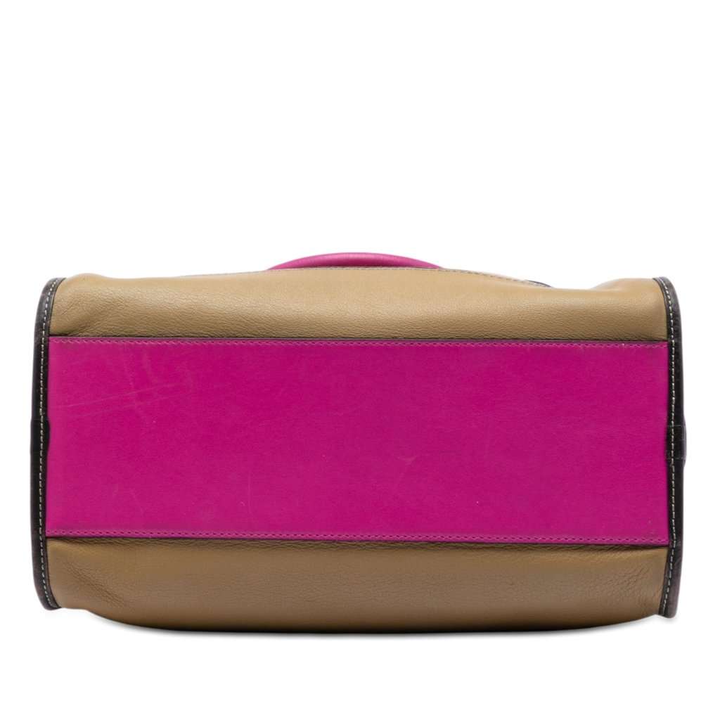 LOEWE Tricolor Leather Anagram Handbag Brown Leather Very good condition - Inside View