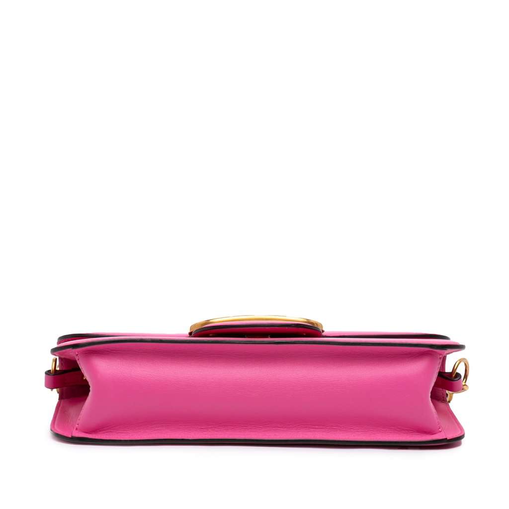 Valentino Medium Calfskin VLogo Loco Satchel Pink Leather Very good condition - Inside View