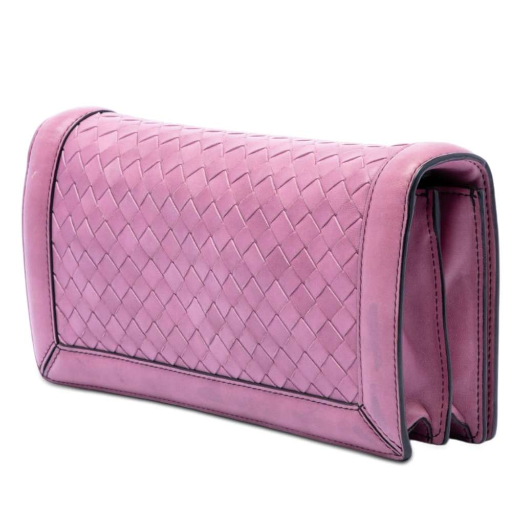 Bottega Veneta Nappa Intrecciato Olimpia Knot Shoulder Bag Pink Leather Very good - Back View