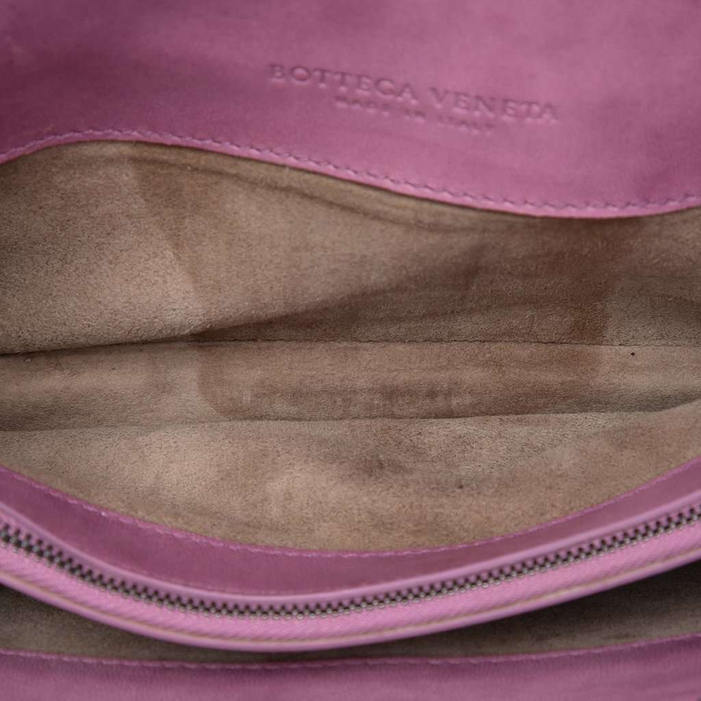 Bottega Veneta Nappa Intrecciato Olimpia Knot Shoulder Bag Pink Leather Very good - Model View