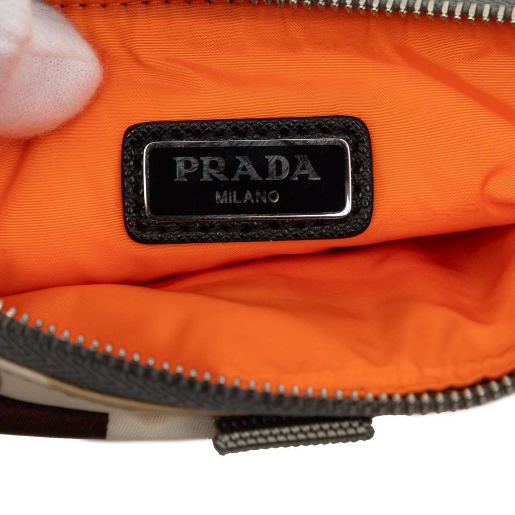 Prada Tessuto Camouflage Clutch Beige Very good condition - Box View