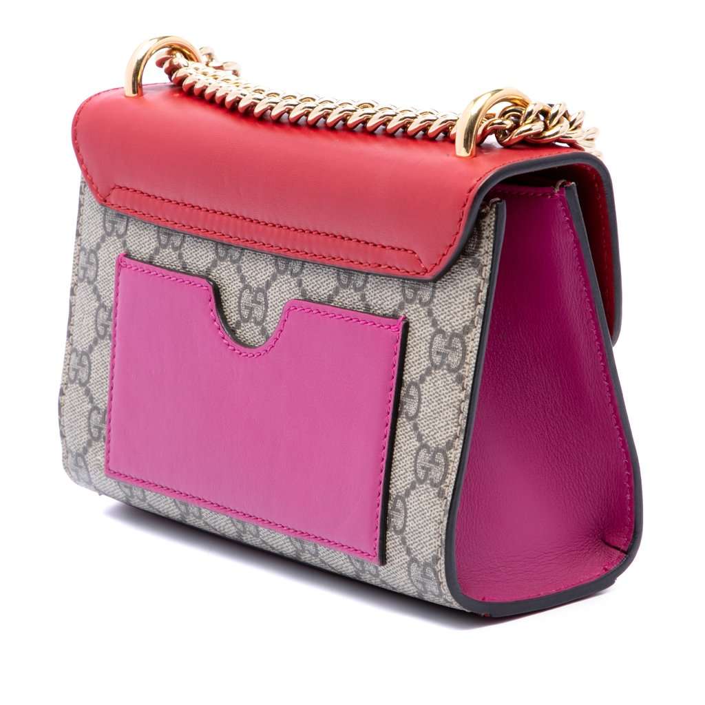 Gucci Small GG Supreme Padlock Crossbody Beige Very good - Back View