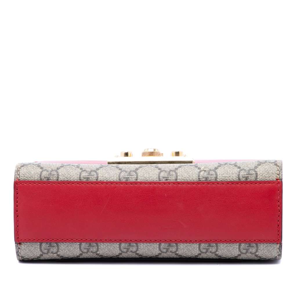 Gucci Small GG Supreme Padlock Crossbody Beige Very good - Inside View