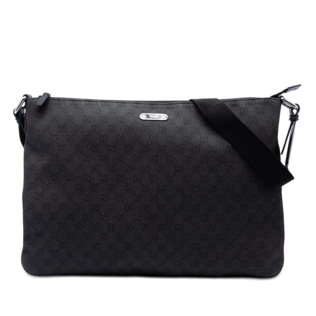 Gucci GG Denim Crossbody Black Very good condition - Front View