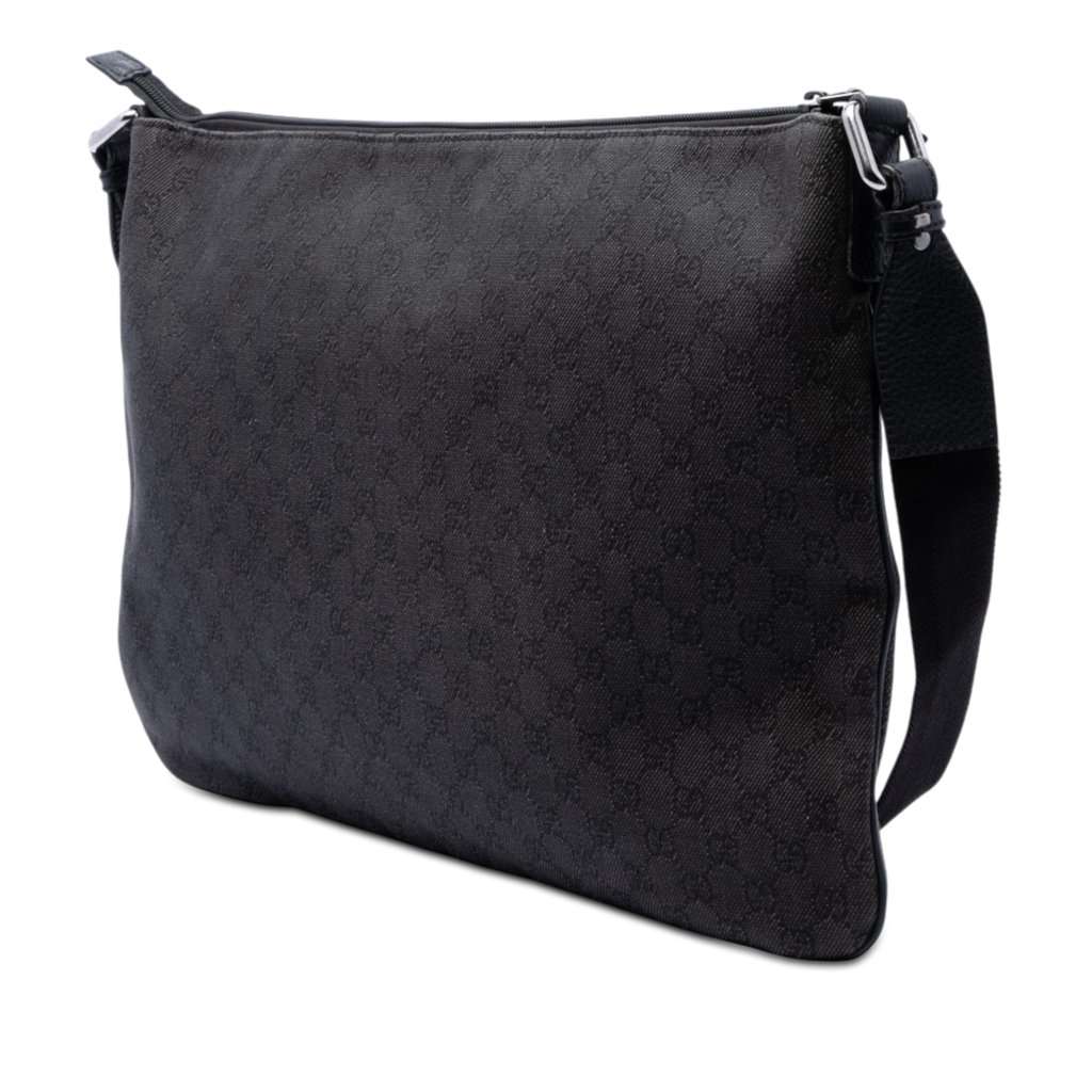 Gucci GG Denim Crossbody Black Very good condition - Back View
