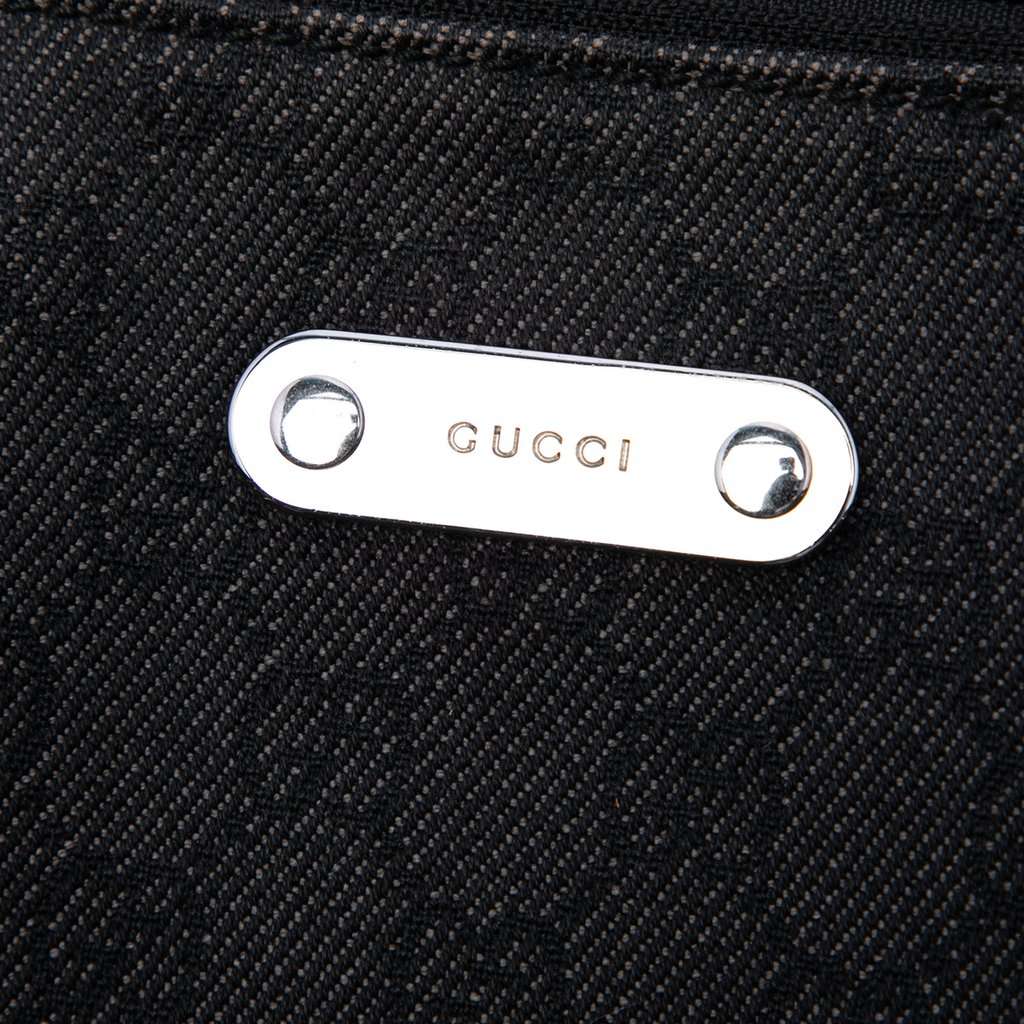 Gucci GG Denim Crossbody Black Very good condition - Box View