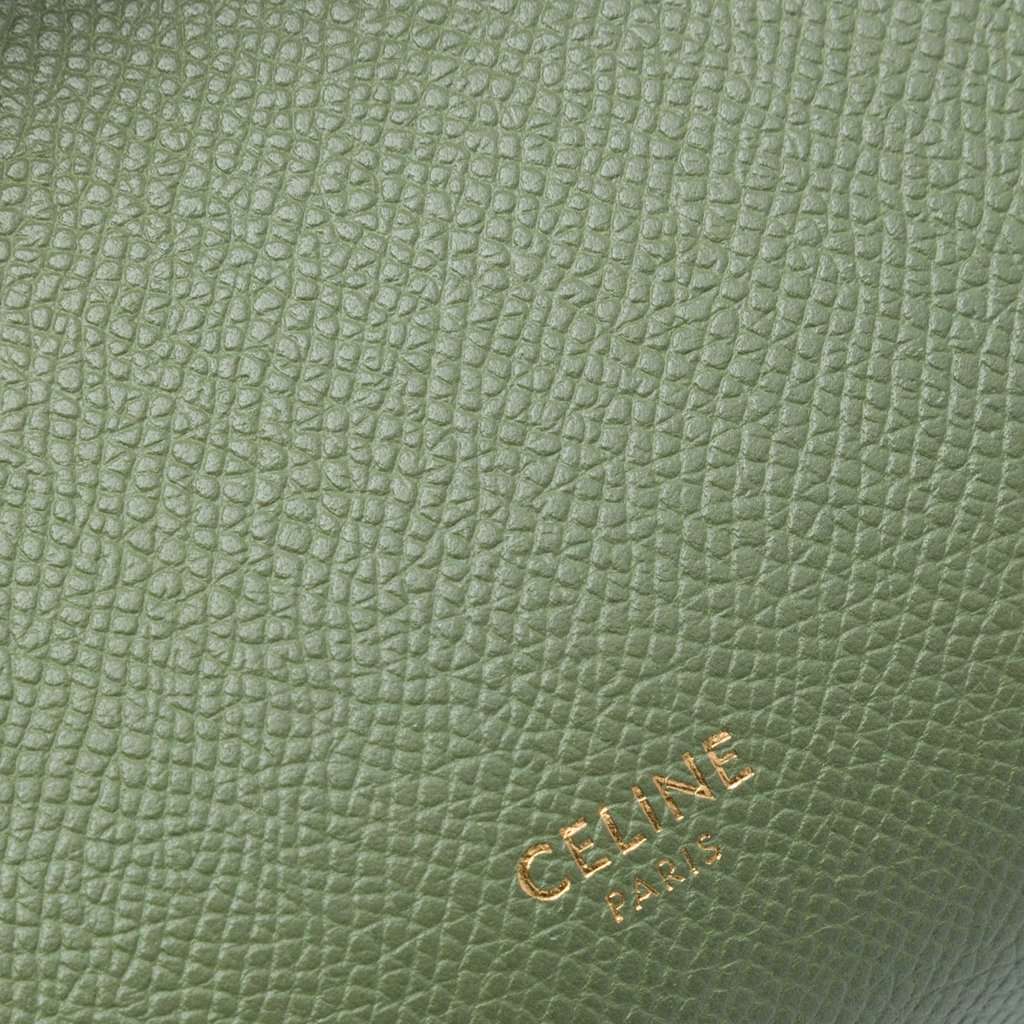 Celine Micro Grained Calfskin Belt Bag Green Leather Very good - Box View