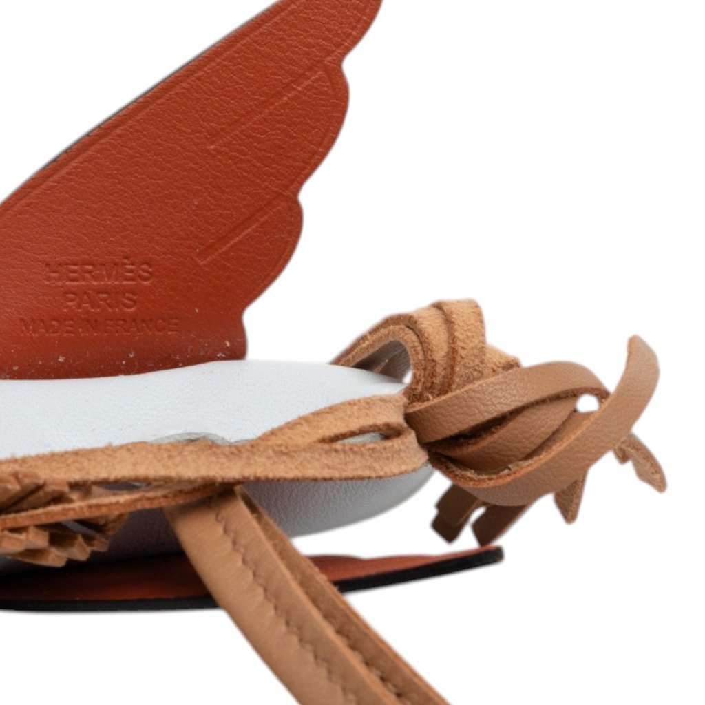 Hermès Milo Lambskin and Swift Grigri Rodeo Pegase Bag Charm PM Blue Leather Very good condition - Inside View