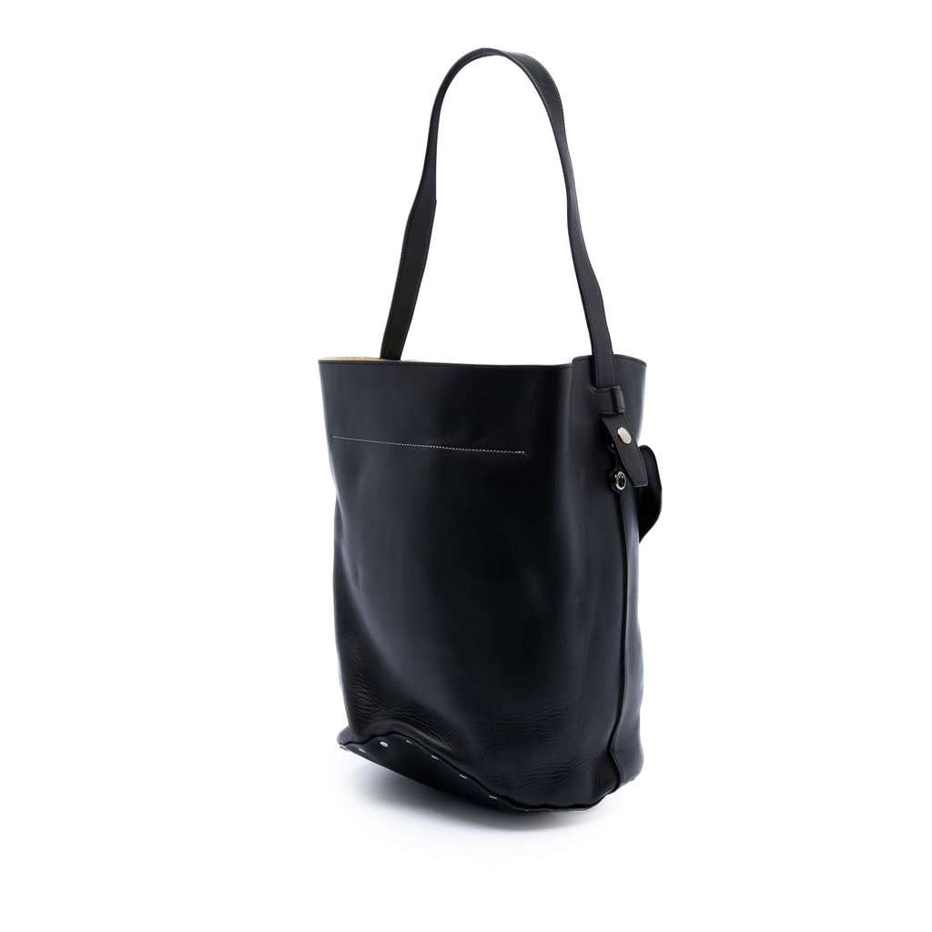 Celine Leather Biker Bucket Bag Black Leather Very good condition - Back View