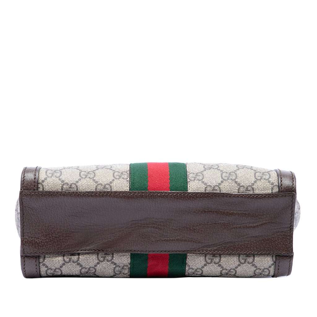 Gucci Small GG Supreme Ophidia Satchel Beige Very good condition - Inside View