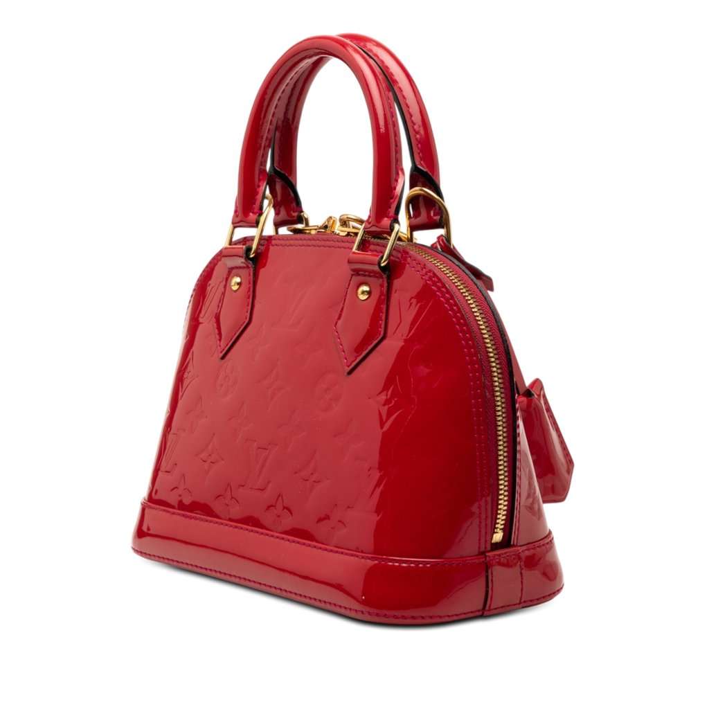 Louis Vuitton Monogram Vernis Alma BB Red Leather Very good condition - Back View