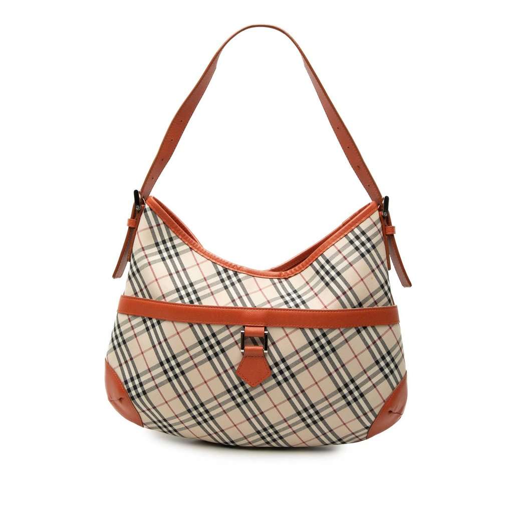 Burberry Nova Check Canvas Hobo Beige Very good - Front View
