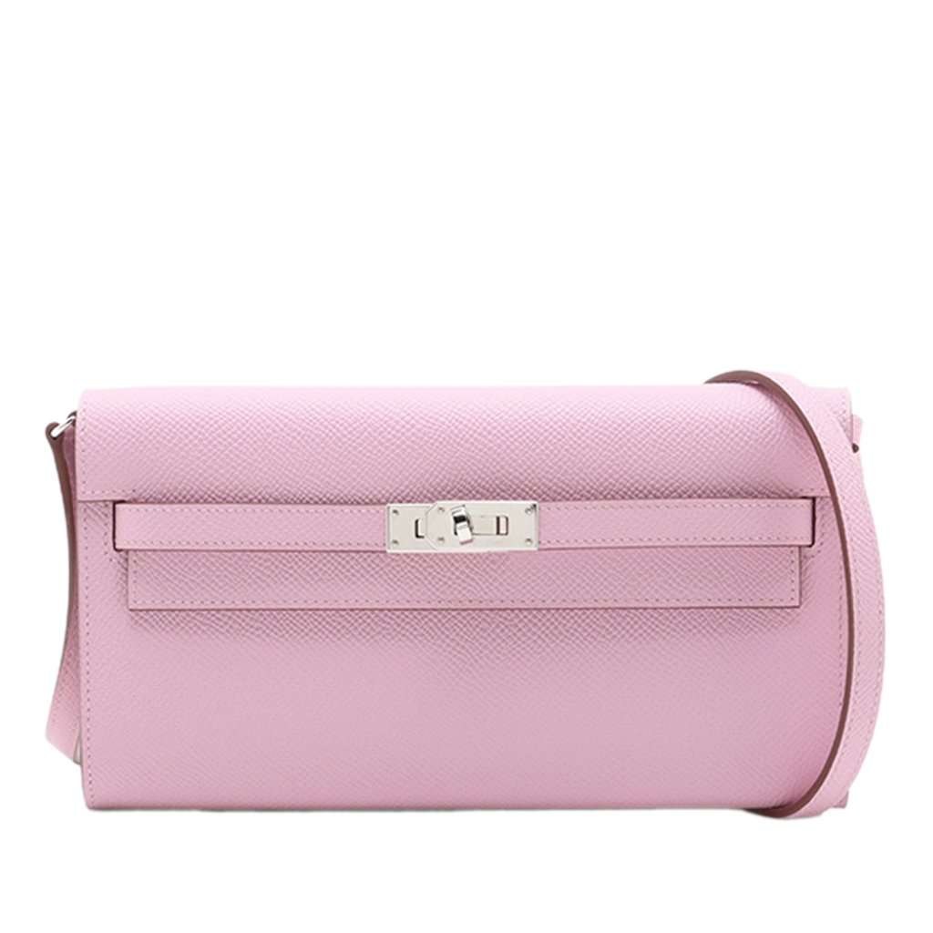 Hermès Epsom Kelly To Go Wallet Pink Leather Very good condition - Front View