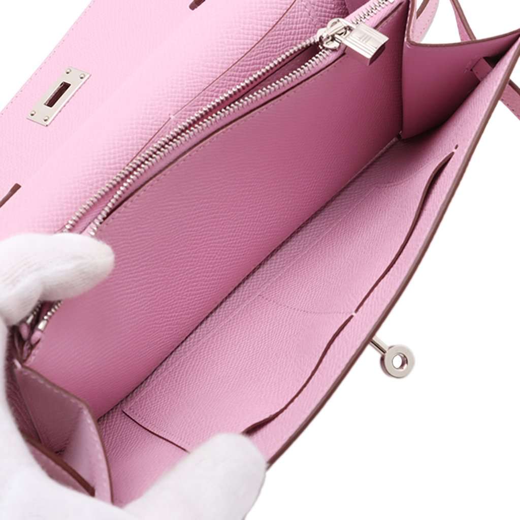 Hermès Epsom Kelly To Go Wallet Pink Leather Very good condition - Inside View