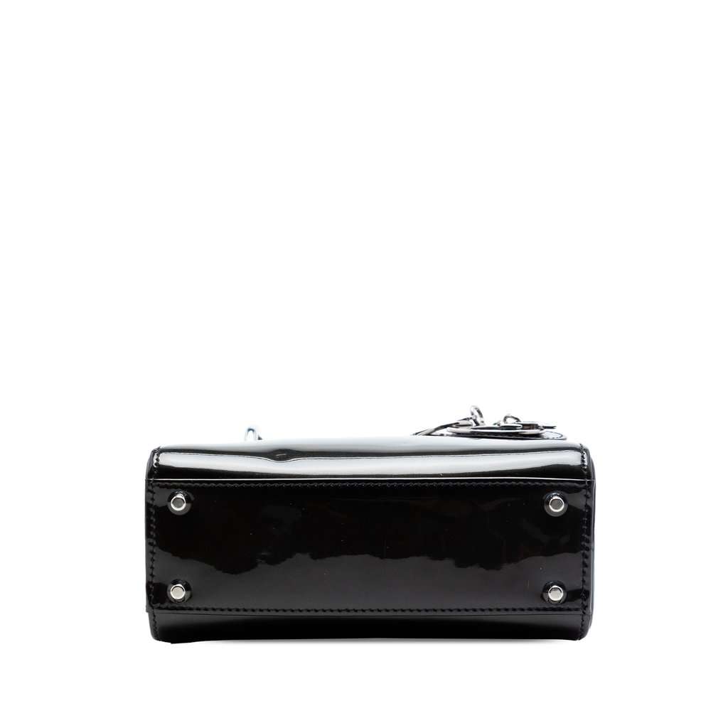 Dior Mini Patent Lady Dior Black Leather Very good condition - Inside View