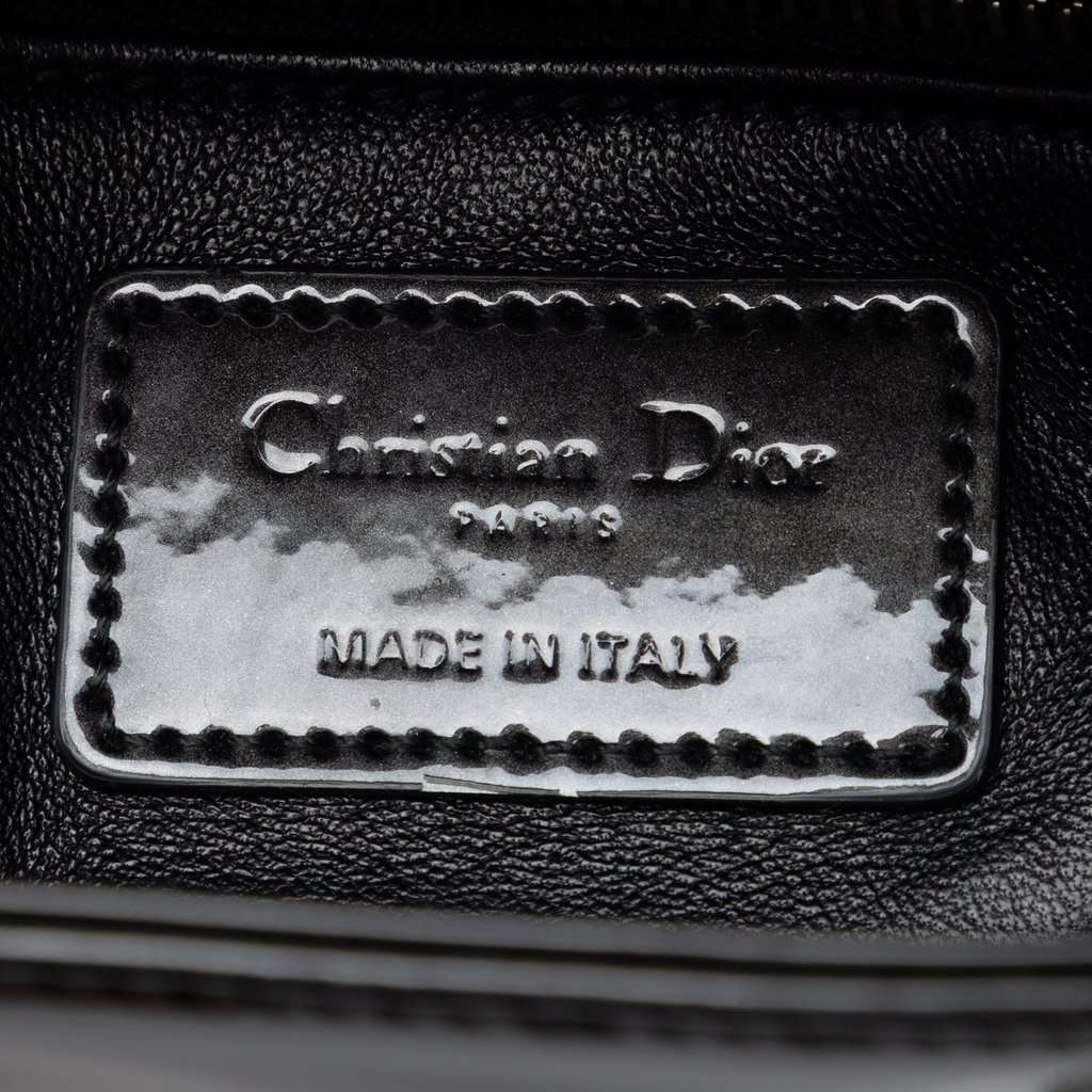 Dior Mini Patent Lady Dior Black Leather Very good condition - Box View
