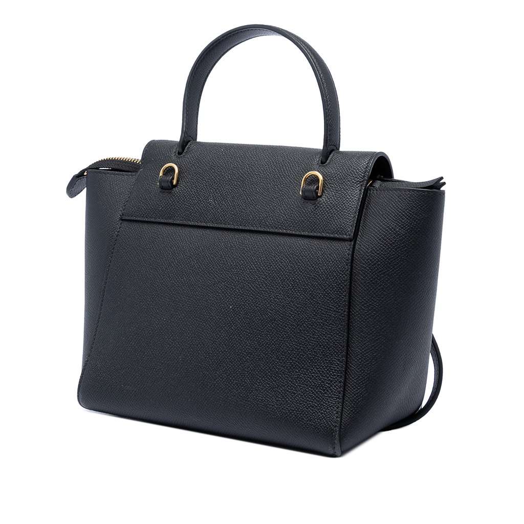 Celine Nano Grained Calfskin Belt Bag Black Leather Very good condition - Back View