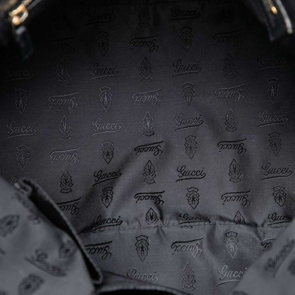 Gucci Large Patent Hysteria Satchel Black Leather Very good condition - Model View