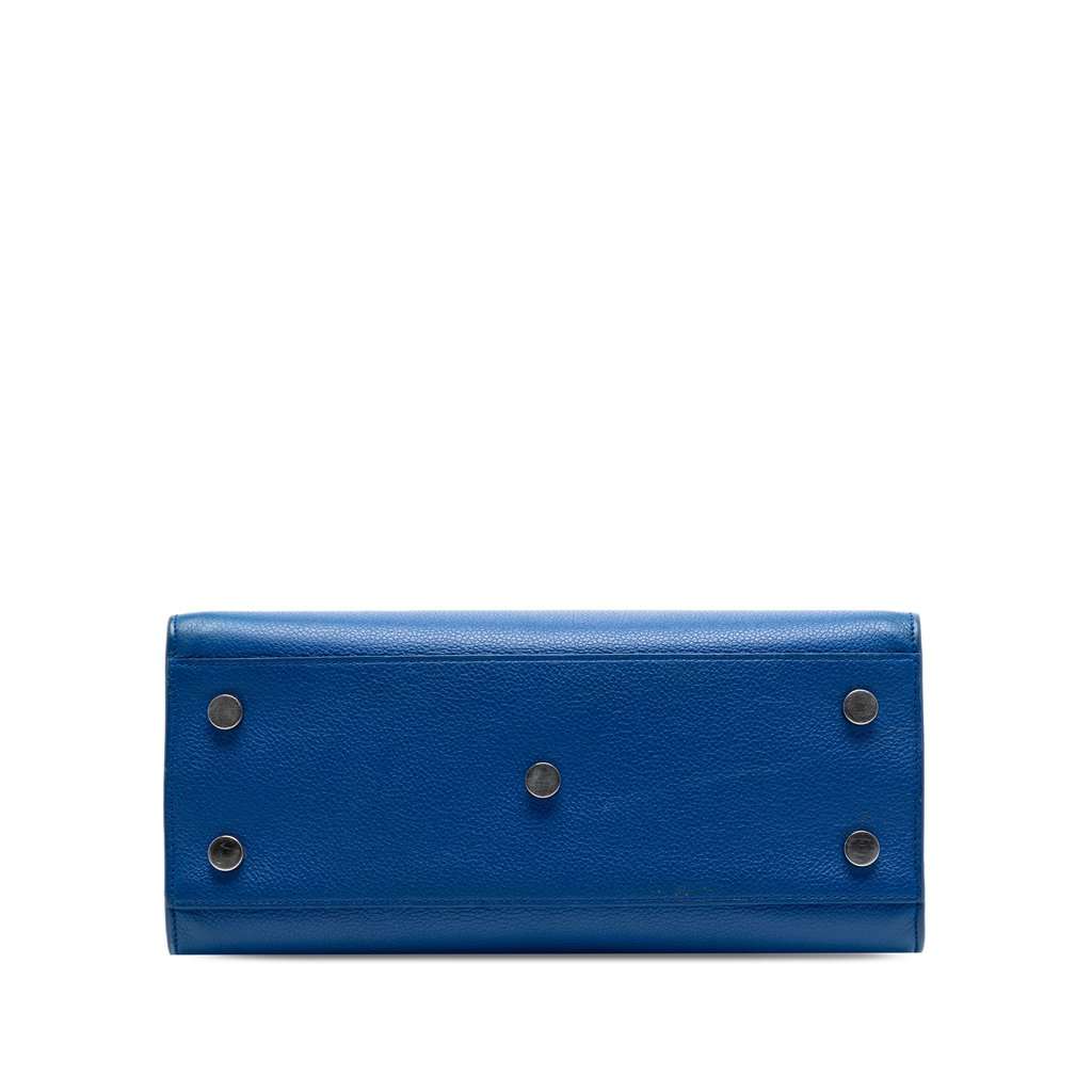 Saint Laurent Baby Leather Sac De Jour Satchel Blue Leather Very good - Inside View
