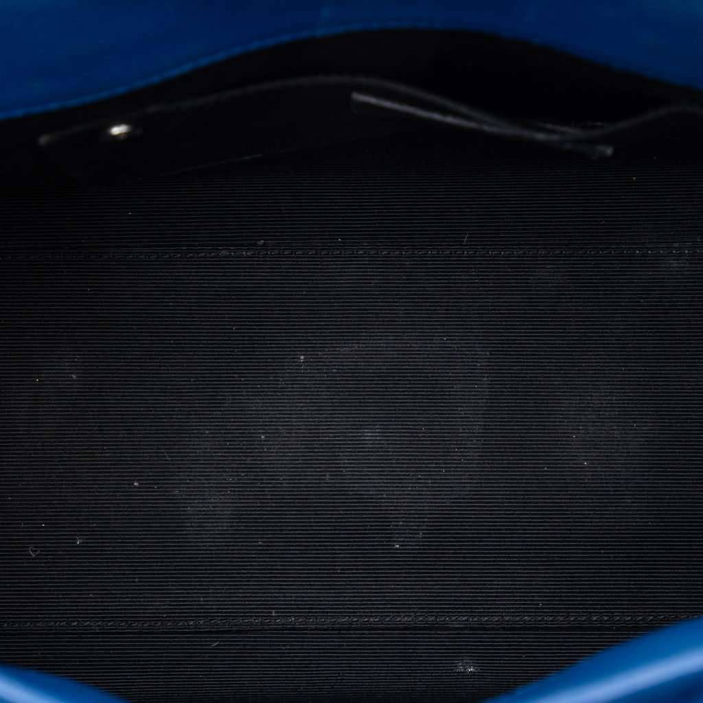 Saint Laurent Baby Leather Sac De Jour Satchel Blue Leather Very good - Model View