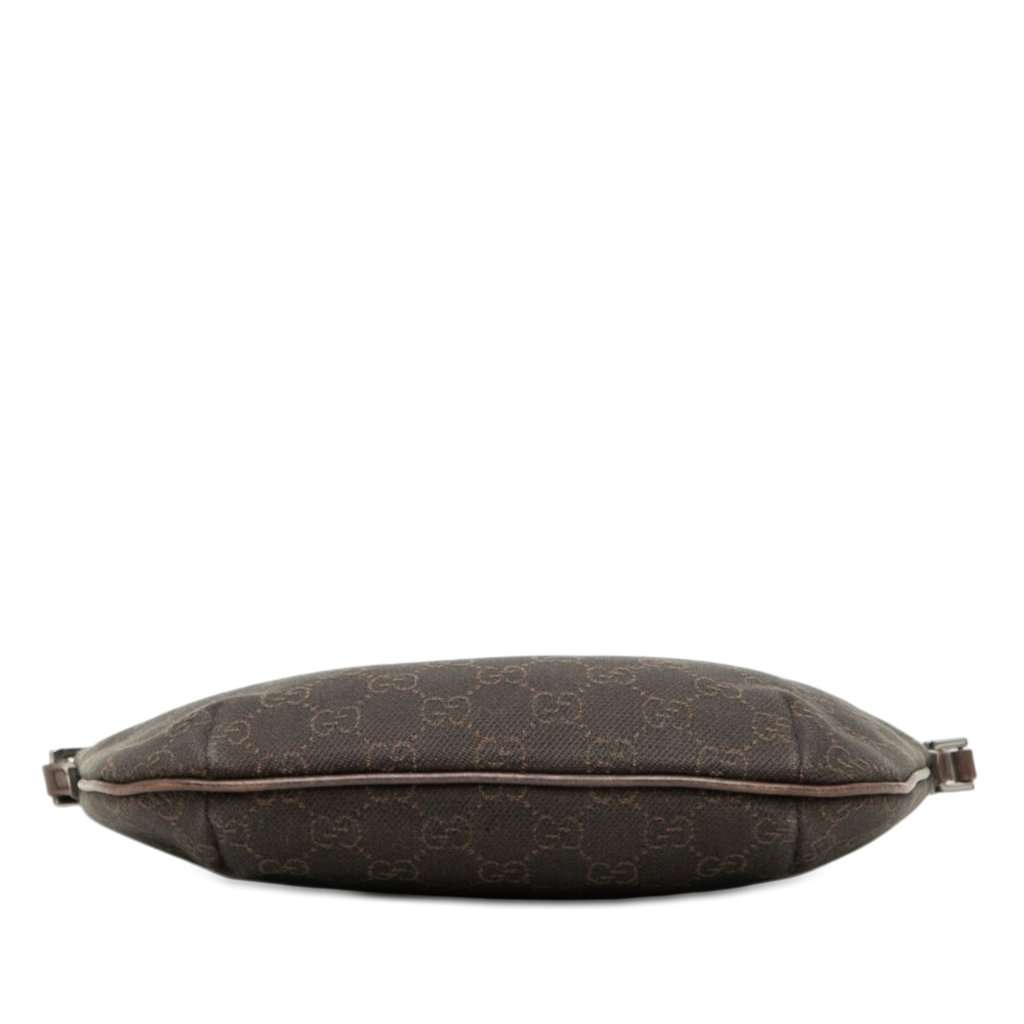 Gucci GG Denim Shoulder Bag Brown Very good - Inside View