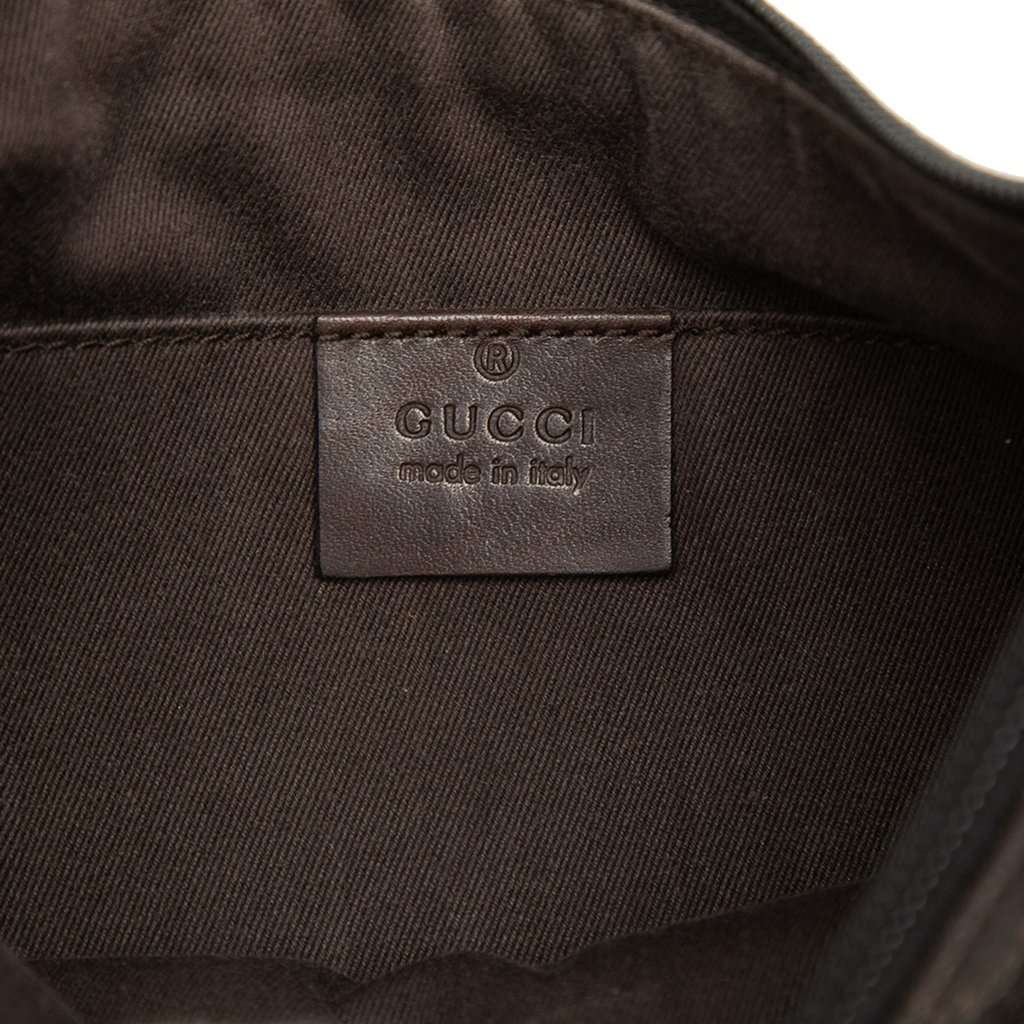 Gucci GG Denim Shoulder Bag Brown Very good - Box View