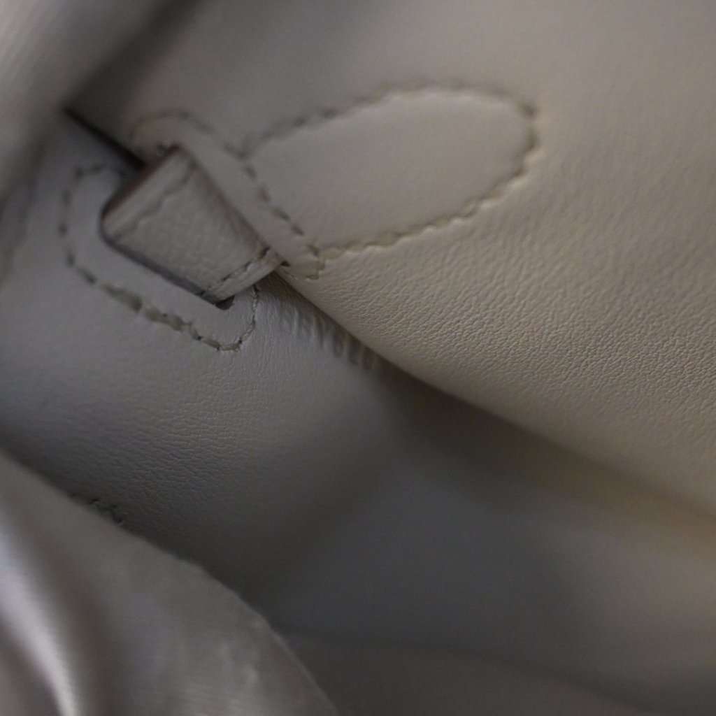Hermès Mini Evercolor Jypsiere Silver Leather Very good condition - Box View