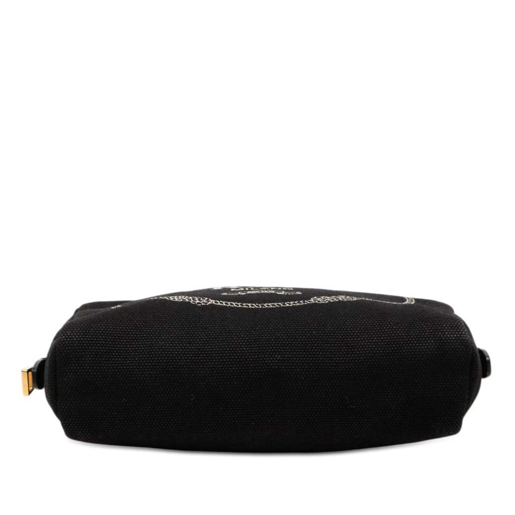 Prada Canvas Canapa Logo Pouch Black Very good condition - Inside View