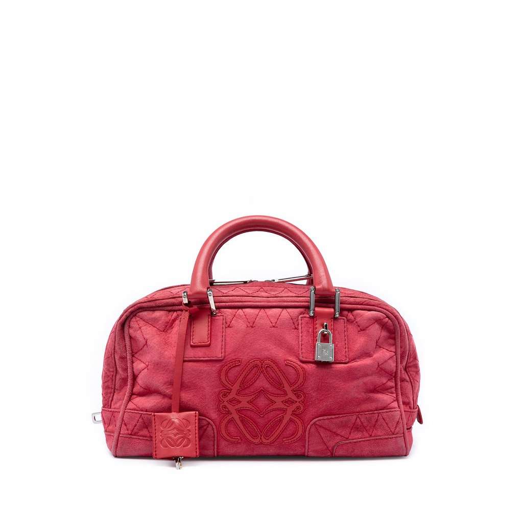 LOEWE Stitched Suede Amazona 28 Red Leather Very good condition - Front View