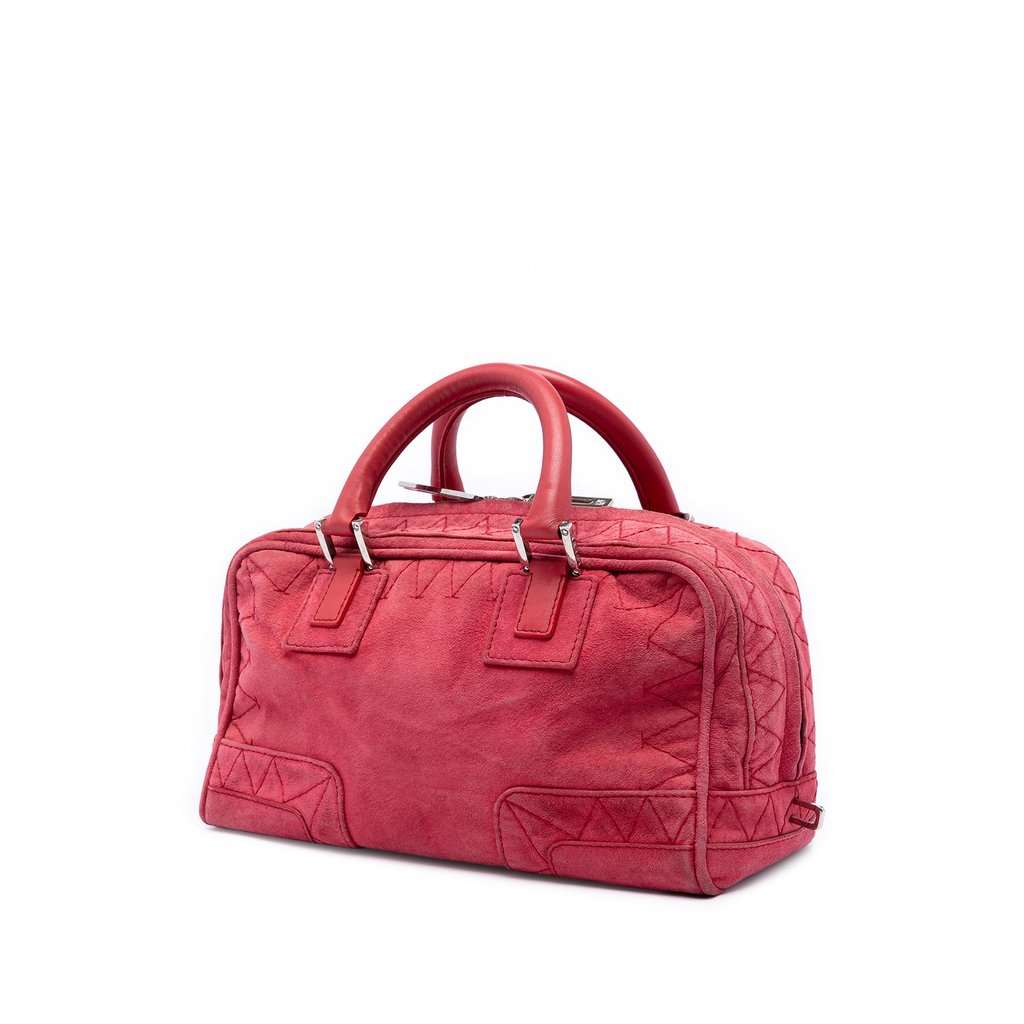 LOEWE Stitched Suede Amazona 28 Red Leather Very good condition - Back View