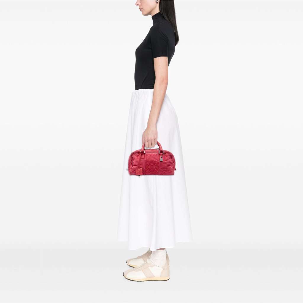 LOEWE Stitched Suede Amazona 28 Red Leather Very good condition - Box View