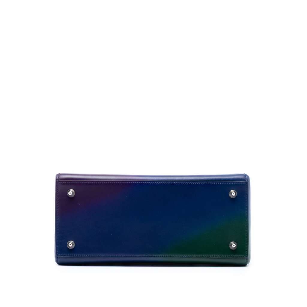 Dior Medium Ombre Calfskin Lady Dior Blue Leather Very good condition - Inside View