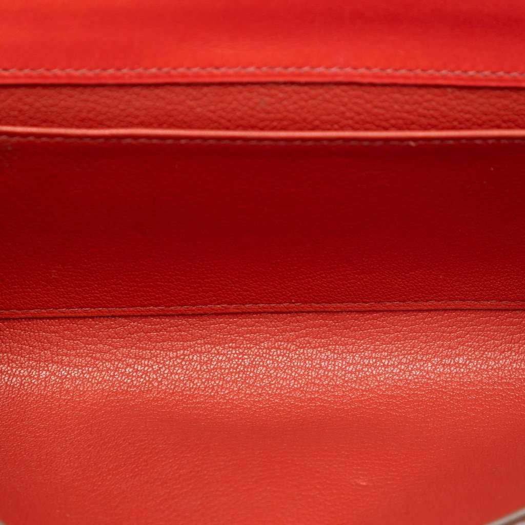 Hermès Tadelakt Medor Clutch 23 Red Leather Very good condition - Model View