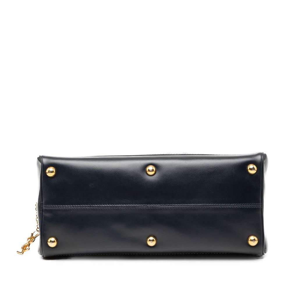 Saint Laurent Calfskin Classic Y Satchel Blue Leather Very good condition - Inside View