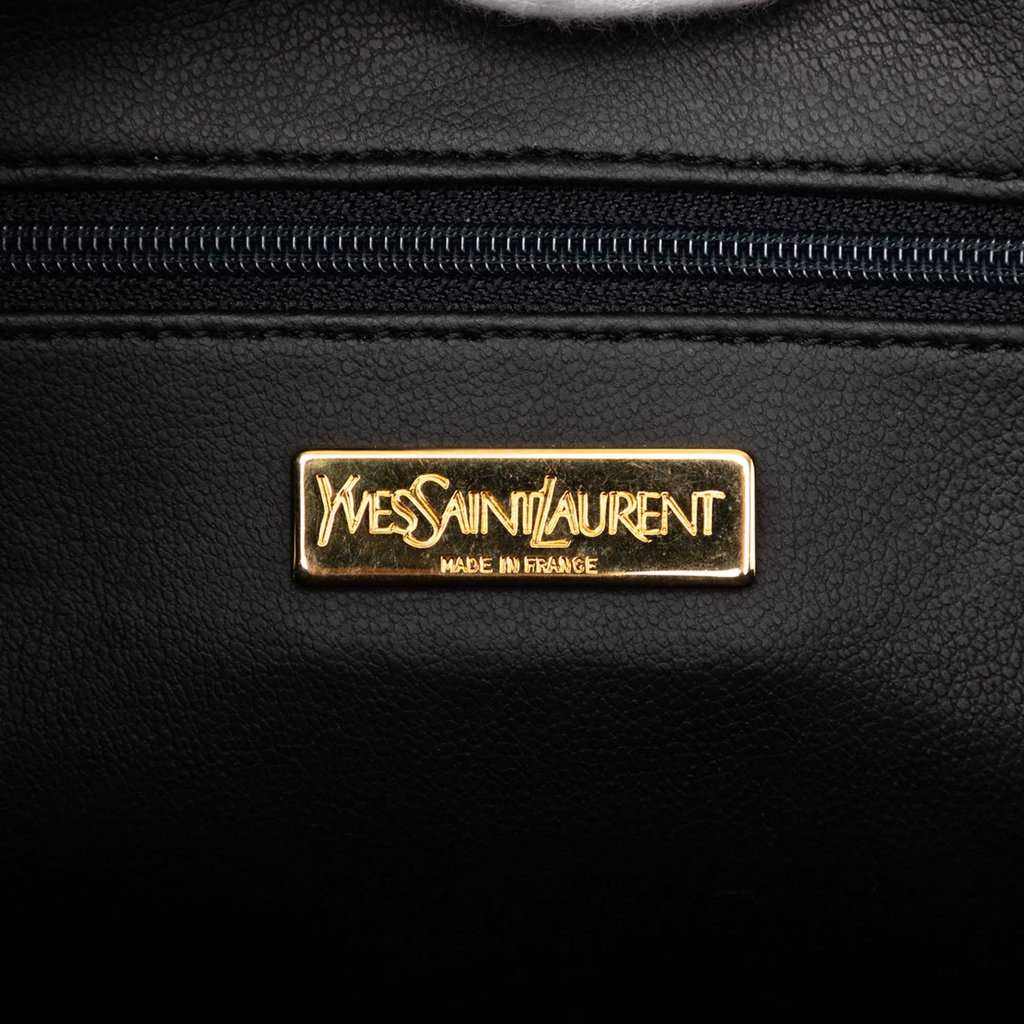 Saint Laurent Calfskin Classic Y Satchel Blue Leather Very good condition - Box View