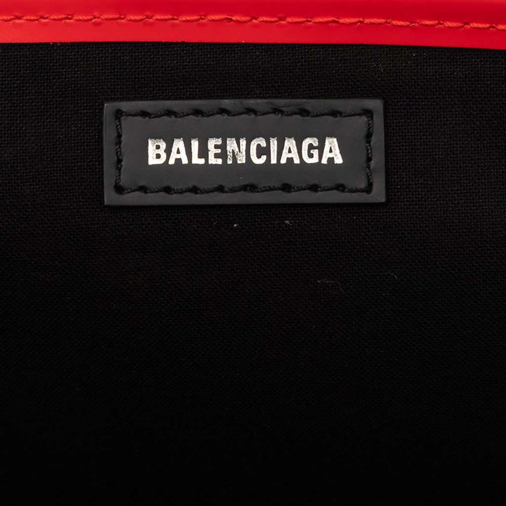 Balenciaga Canvas Floral Print Navy Cabas S Red Very good condition - Box View
