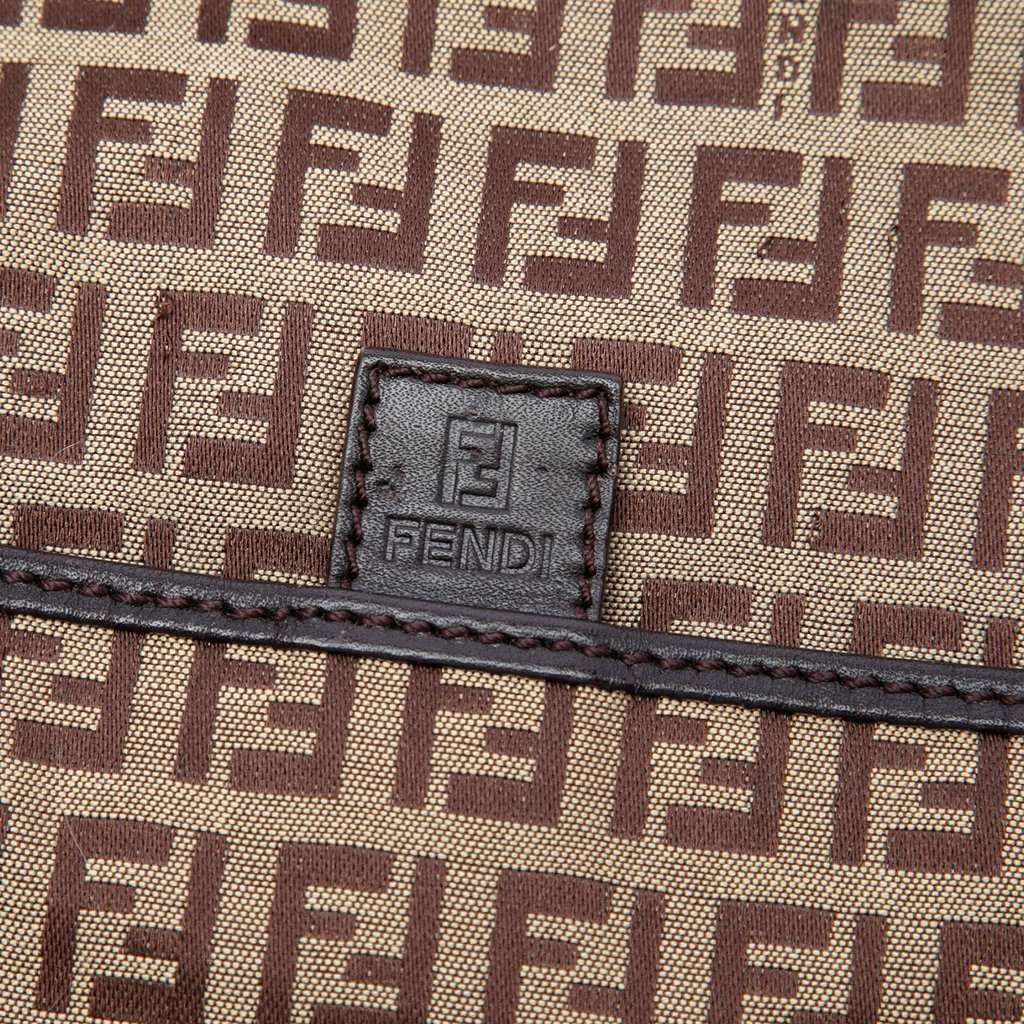 Fendi Zucchino Canvas Crossbody Beige Very good - Box View