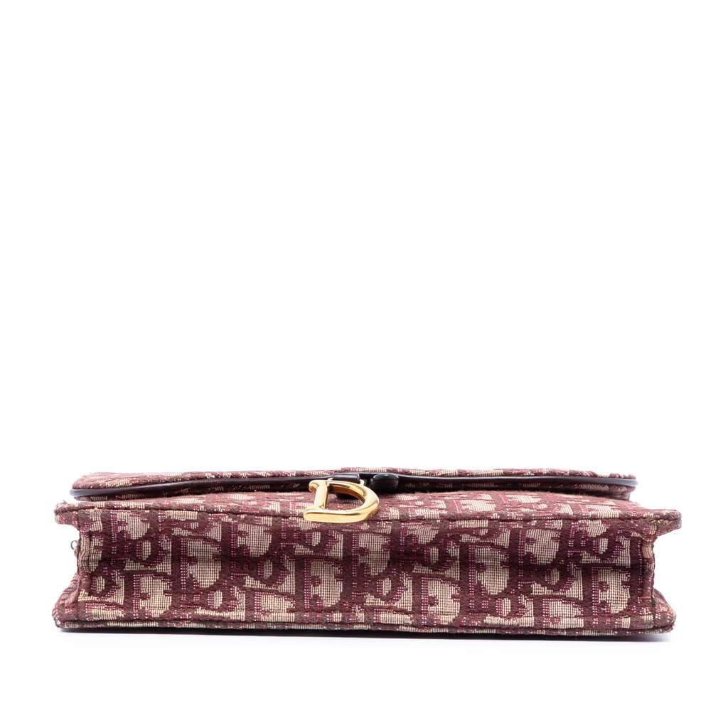 Dior Oblique Canvas Saddle Wallet On Chain Red Very good - Inside View